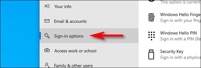 تسجيل الدخول إلى Windows 10