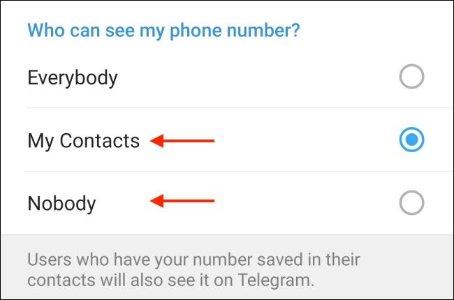 كيف تخفي رقم هاتفك في Telegram