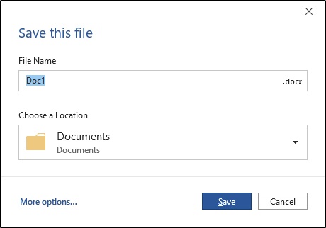 موقع الحفظ الافتراضي لـ Microsoft Office