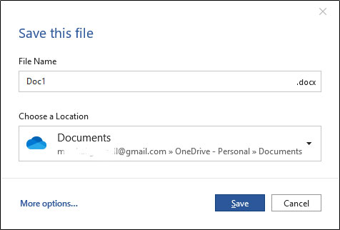موقع الحفظ الافتراضي لـ Microsoft Office